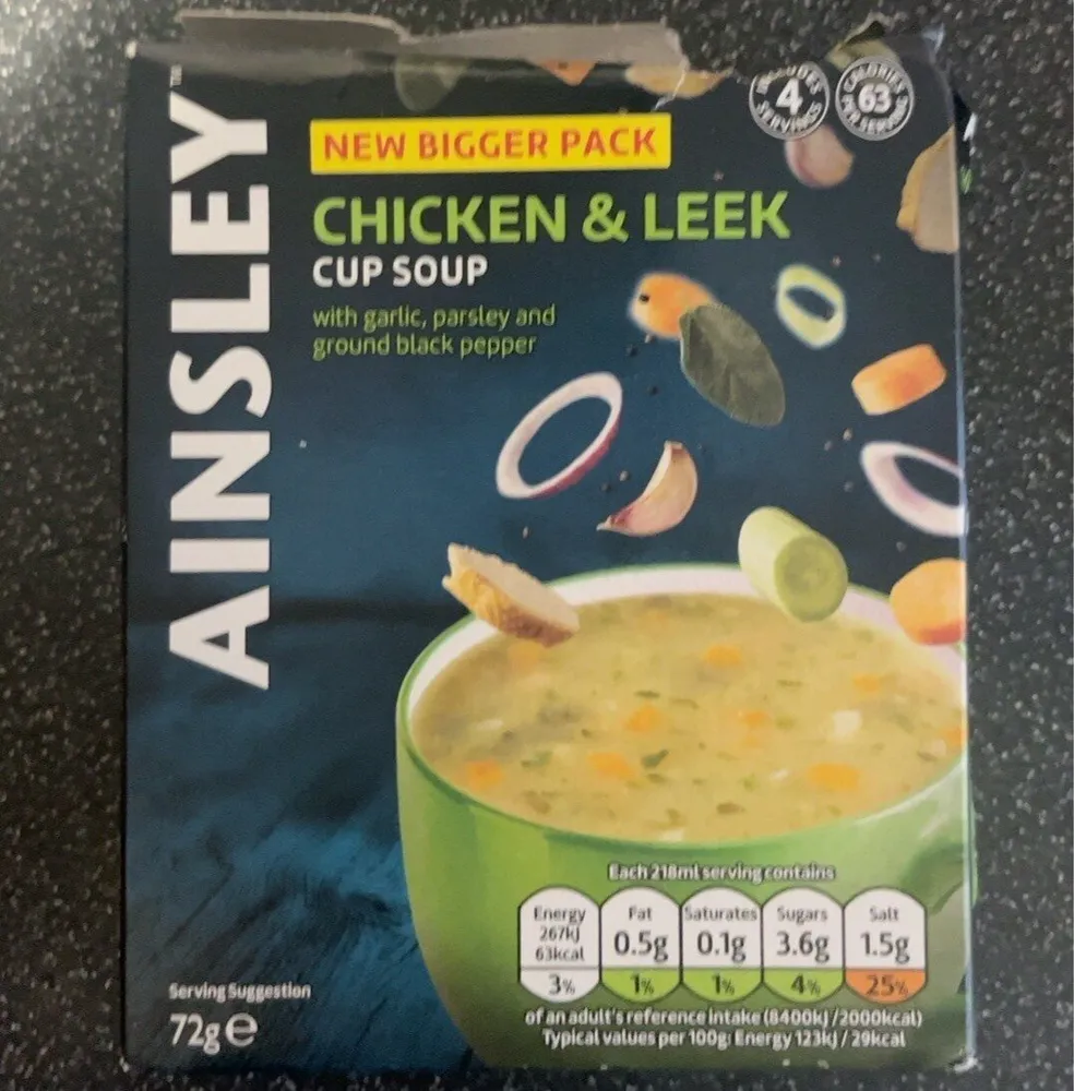 CHICKEN & LEEK CUP SOUP
