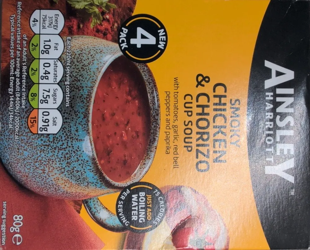 Instant Chicken And Chorizo Flavour Cup Soup