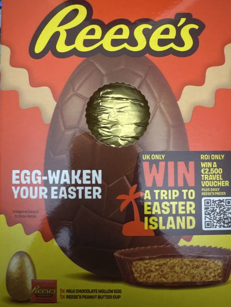 Milk Chocolate Hollow Egg with Reese's Peanut Butter Cup