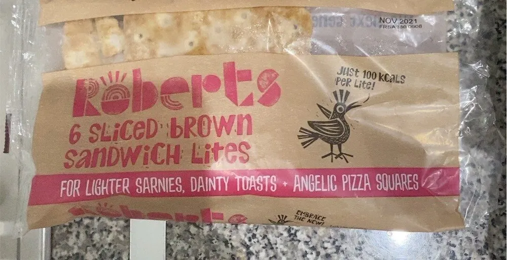 6 sliced brown sandwich lites