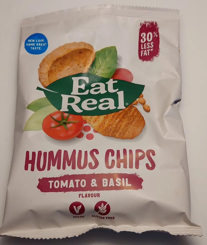 Eat Real Hummus Chips Tomato & Basil Flavour 45g
