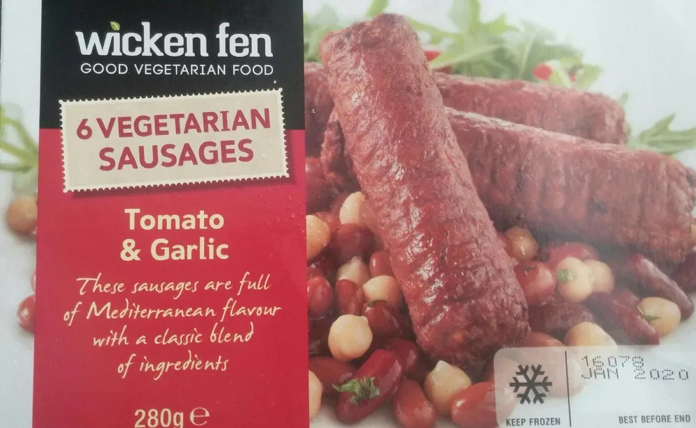 Vegetarian sausages Tomato and Garlic