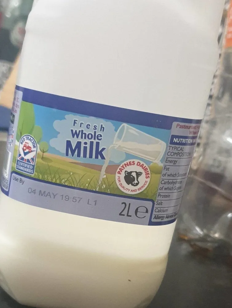 Fresh whole milk