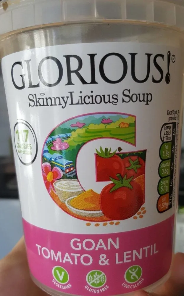 GLORIOUS! skinny lucious soup goan tomato&lentil