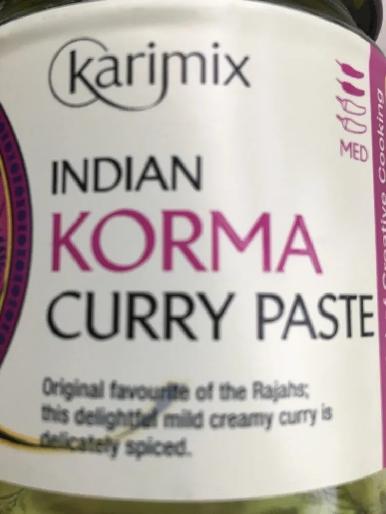 Indian korma curry paste