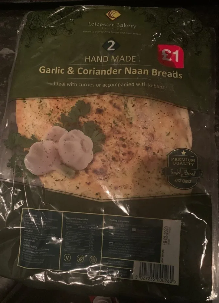 Garlic & Corriander Naan Breads
