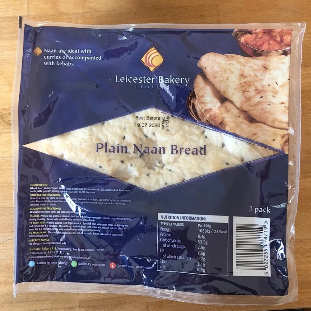 Plain naan bread