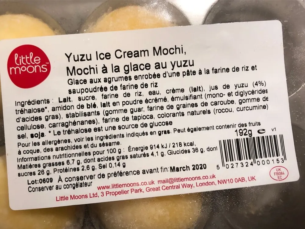 Yuzu ice cream mochi