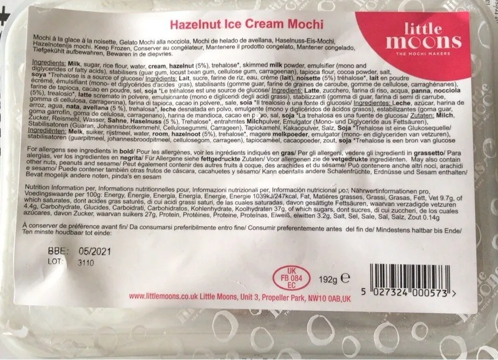Hazelnut Ice Cream Mochi