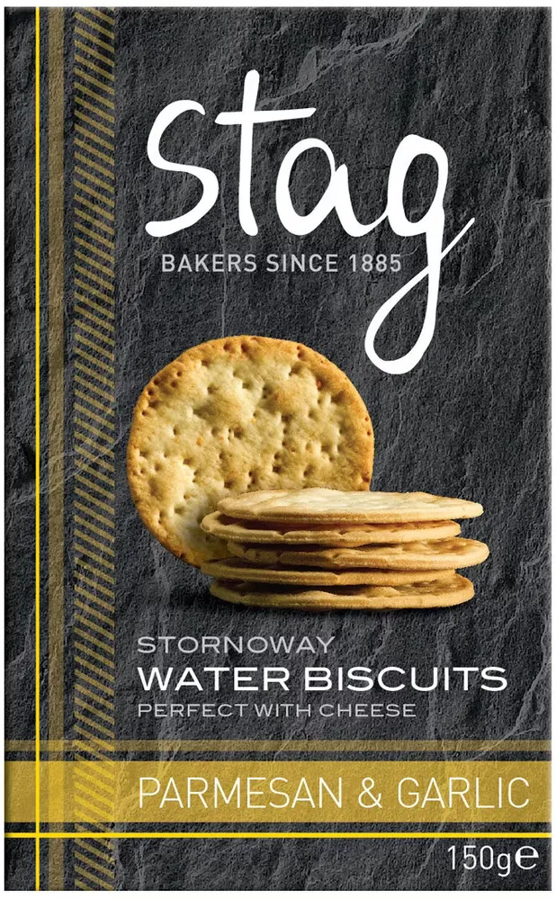 Water biscuit parmesan & garlic