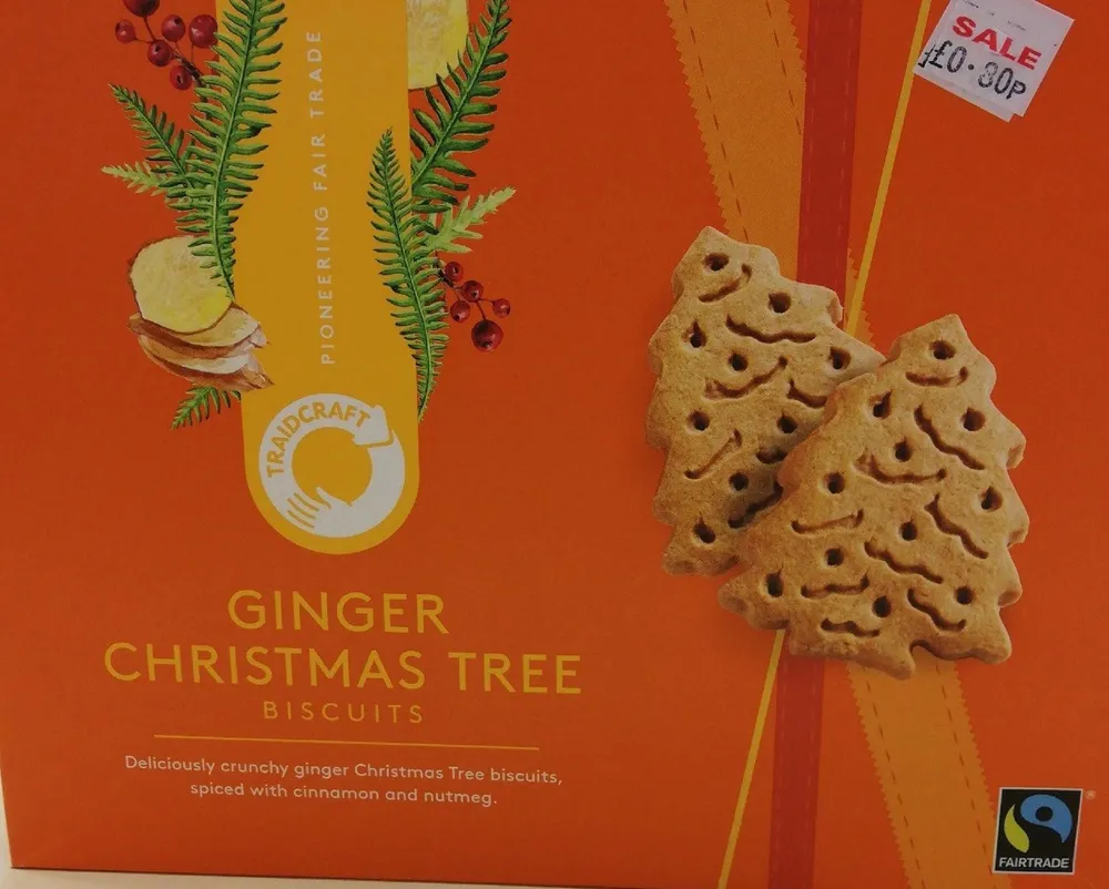 Ginger Christmas tree biscuits