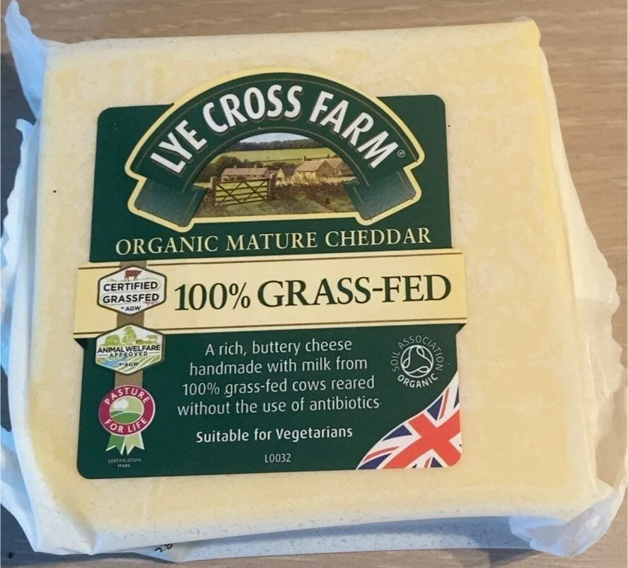 Organic Mature Cheddar 100% Grass Fed