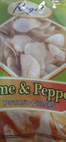 Line and pepper potato crisps