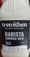 trewithen DELICIOUSLY CORNISH DAIRY BARISTA CORNIS