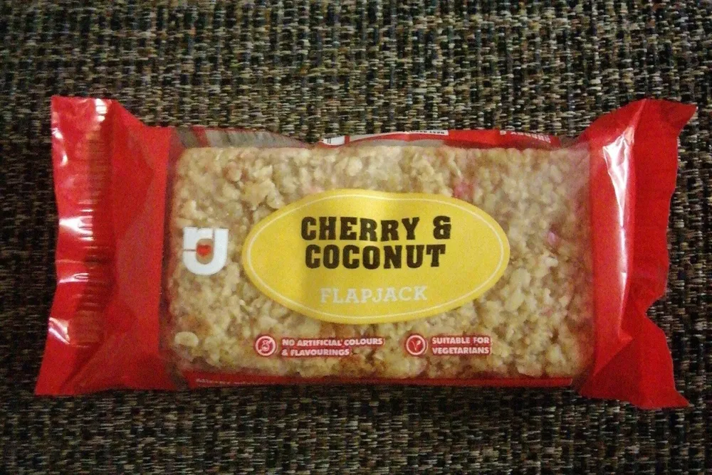 Coconut and cherry flapjack