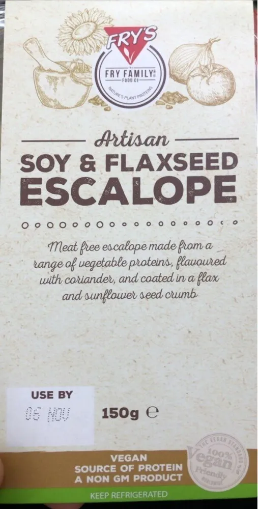 Soy and flax seed escalope