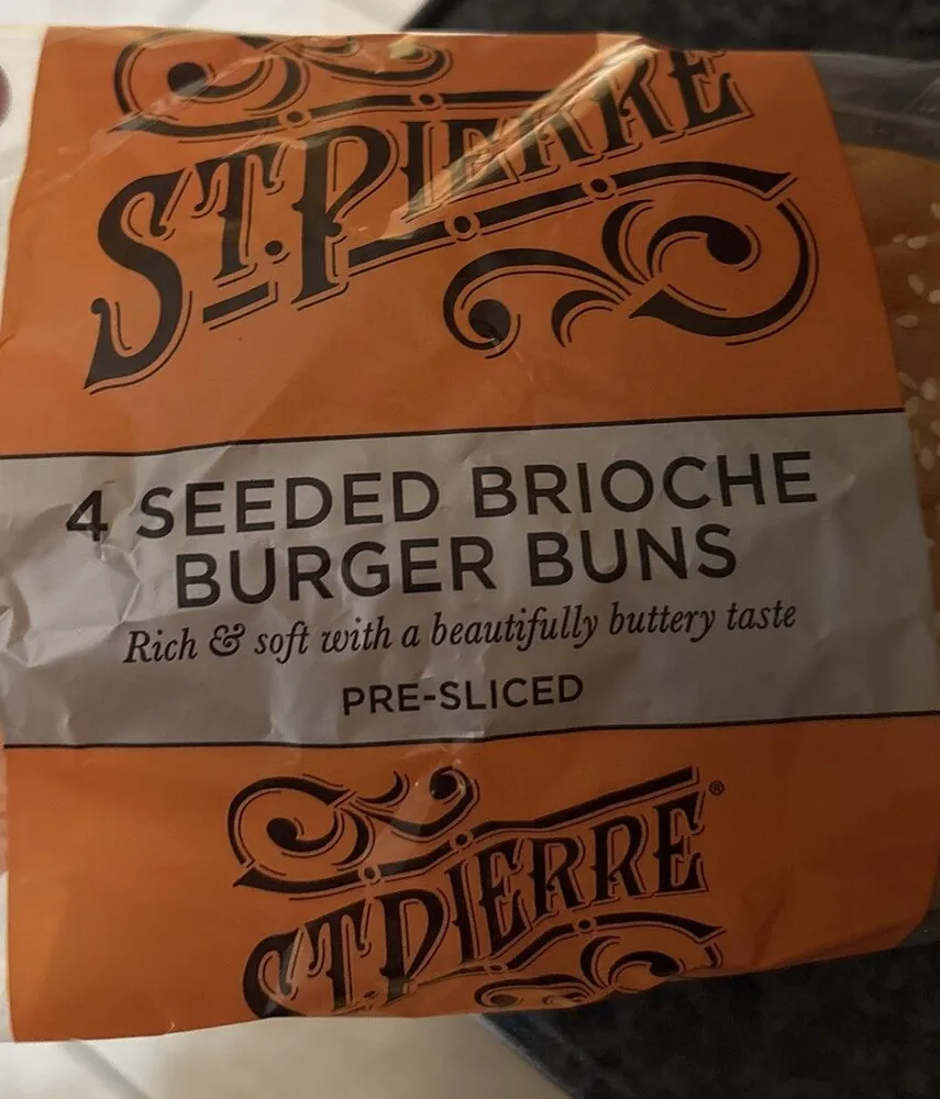 4 Seeded Brioche Burger Buns