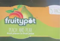 Peach and pear fruit pieces