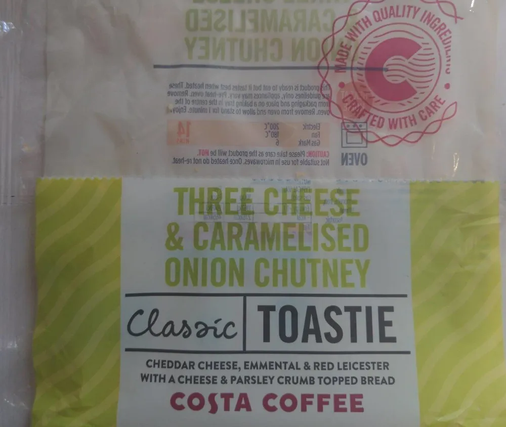 Three cheese & caramelised onion chutney toastie