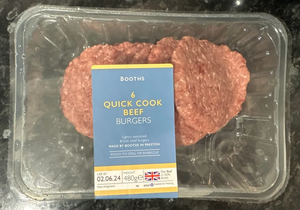 Six Quick Cook Beef Burgers