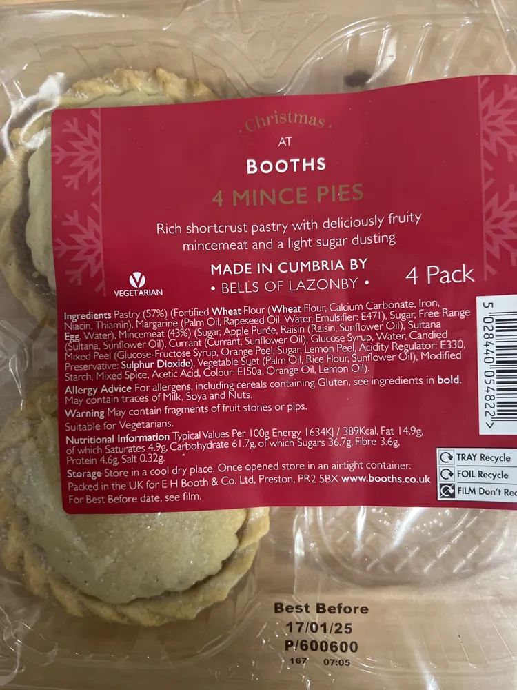 4 Mince Pies