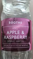 Still apple and raspberry spring water