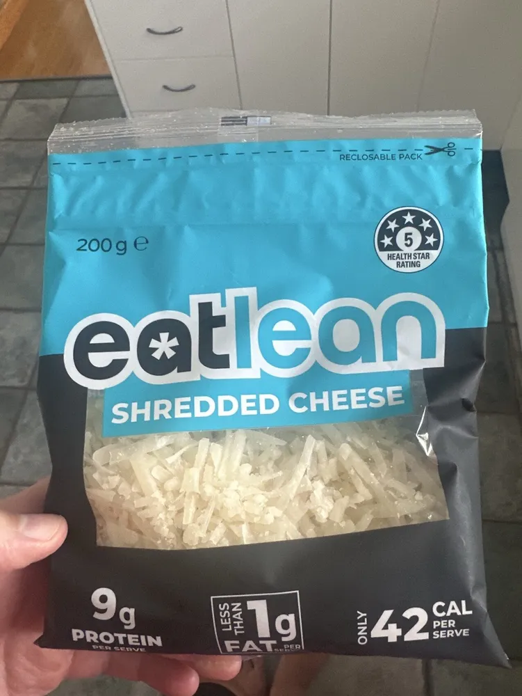 Shredded cheese clean