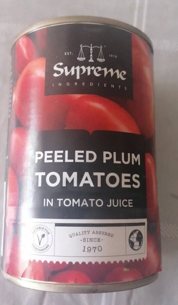 Peeled plum tomatoes