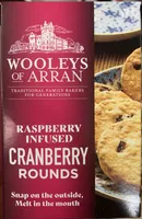 Raspberry infused cranberry rounds