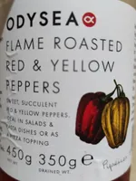 Flame roasted red & yellow peppers