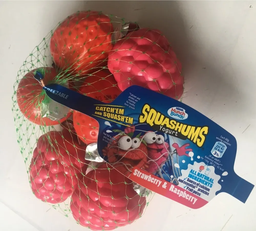 Munch Bunch Squashum Strawberry And Raspberry 6X60g