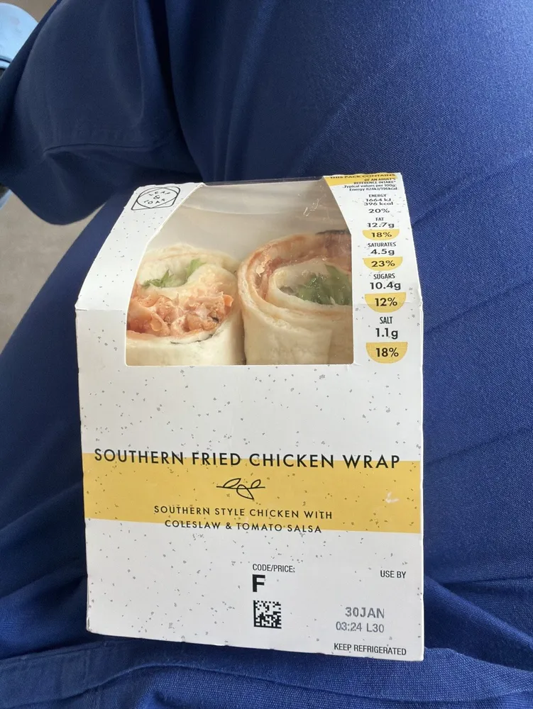 Southern fried chicken wrap