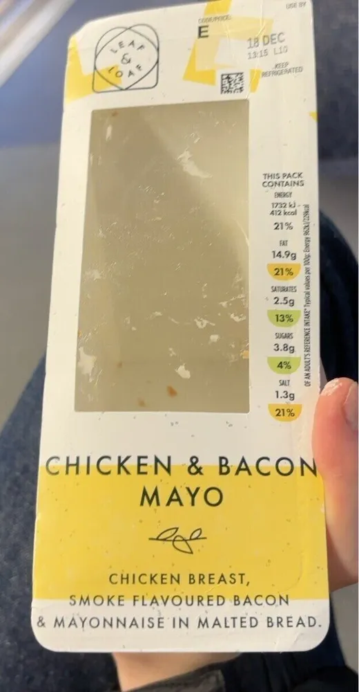 Chicken Bacon Mayo Samdwich