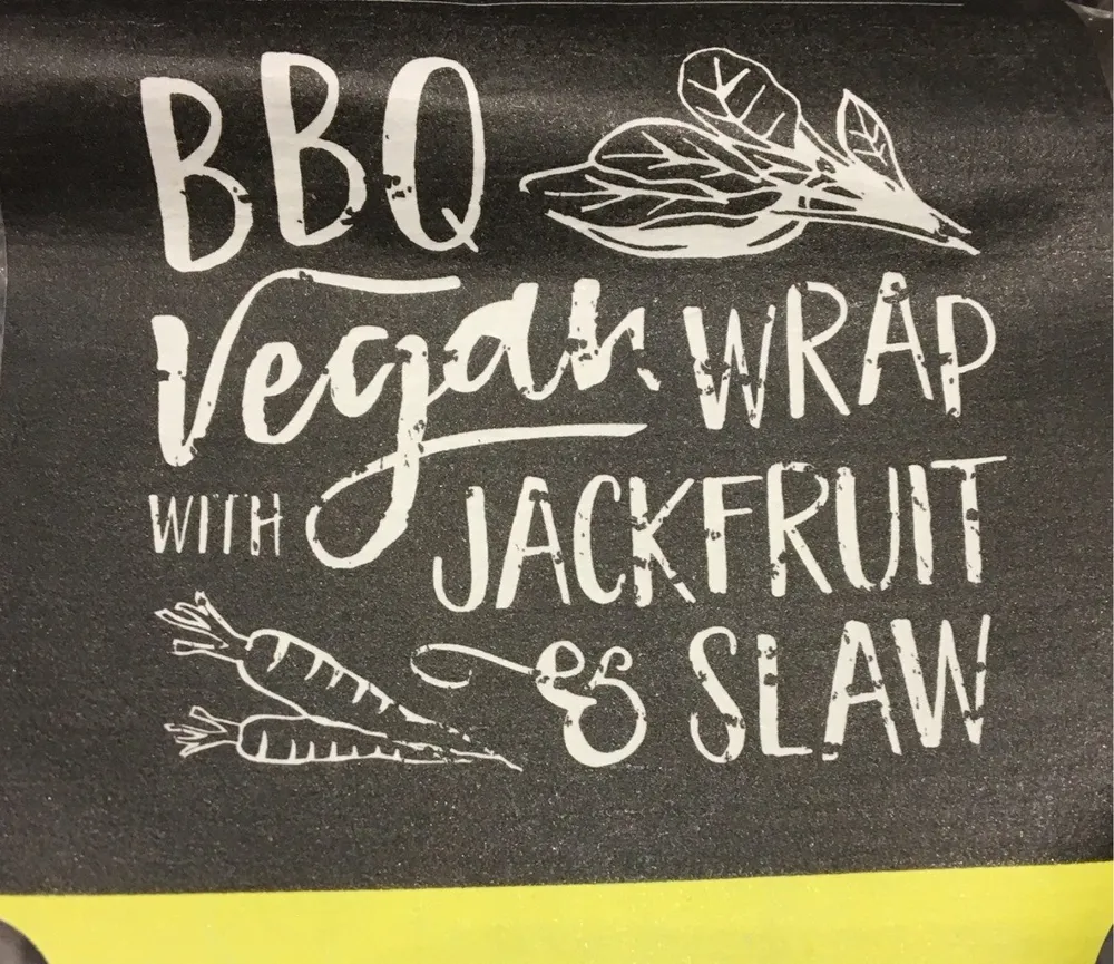 BBQ vegan wrap with jackfruit