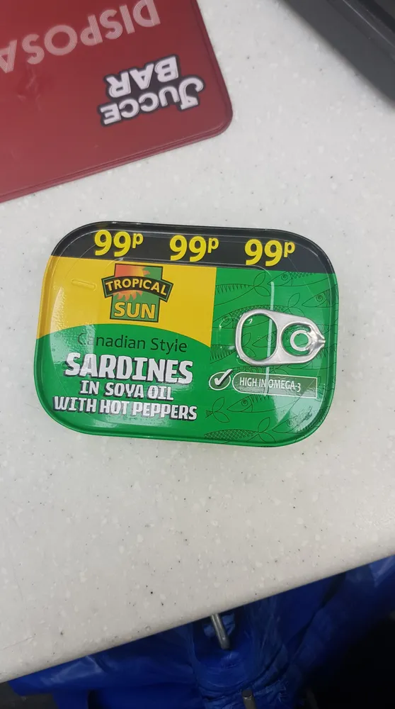 Sarodines in soya oil with hot pepper