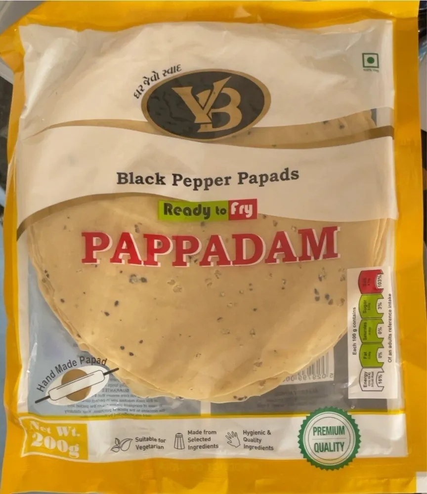 Black pepper papads