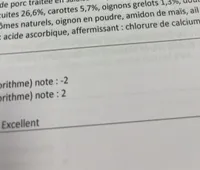 YUKA TEST Boeuf bourguignon avec phosphates