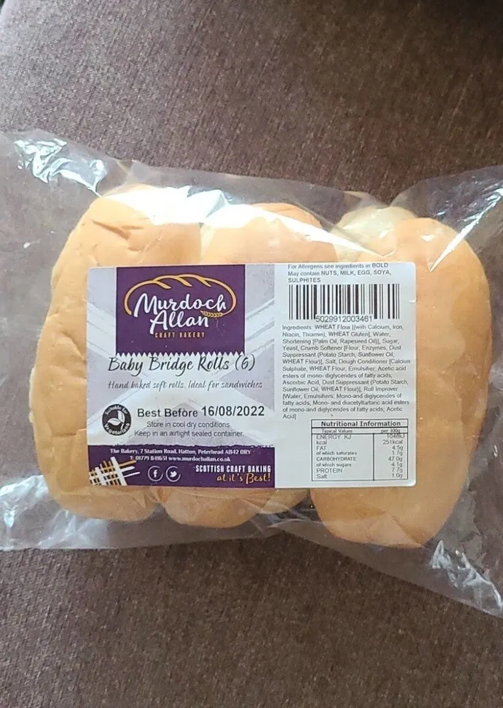 Murdoch Allan Craft Bakery Baby Bridge Rolls