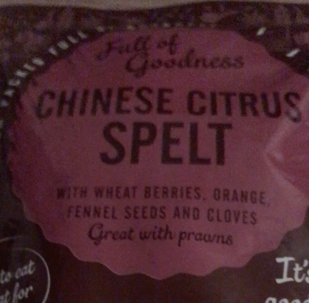 Chinese citrus spelt