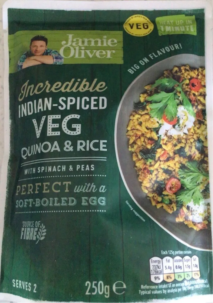 Indian spiced veg quinoa and rice