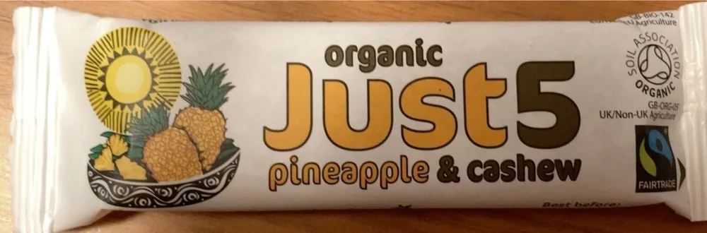 Organic just 5 pineapple&cashew