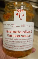 kalamata olive and harissa sauce
