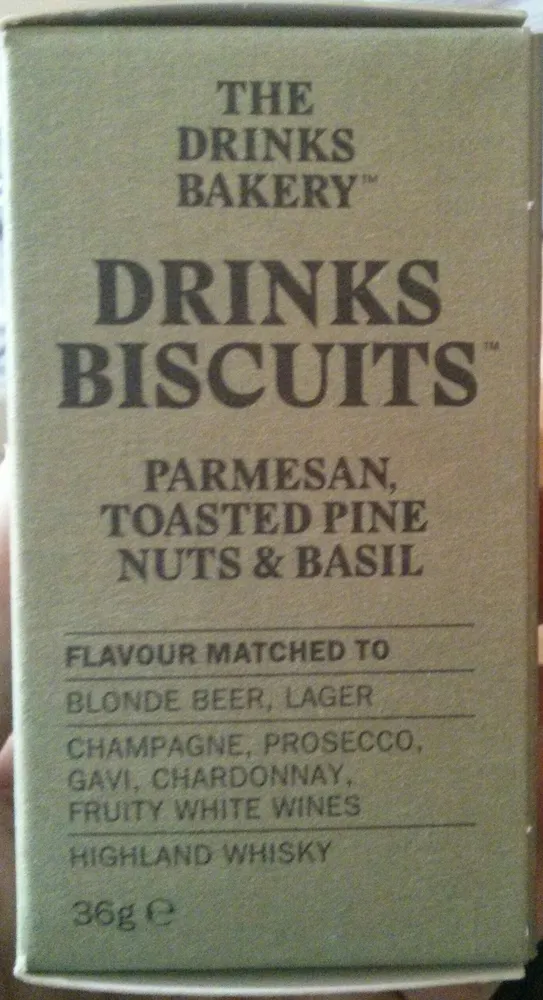 Drinks Biscuits: Parmesan, Toasted Pine Nuts & Basil