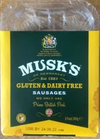 Gluten and dairy free sausages