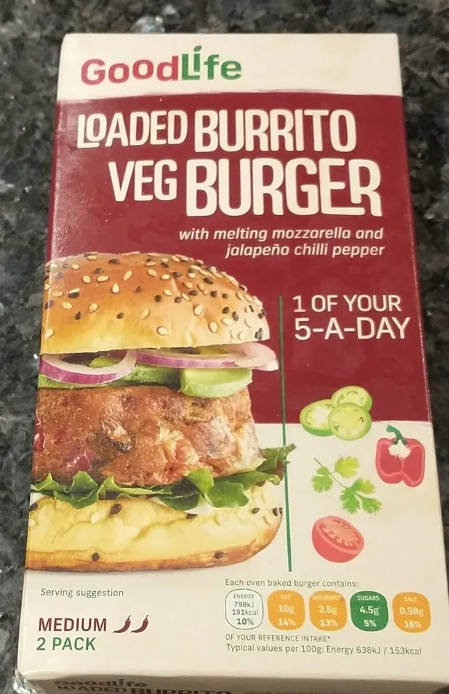 Loaded Burrito Veg Burger