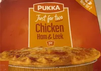 Chicken ham and leek pie