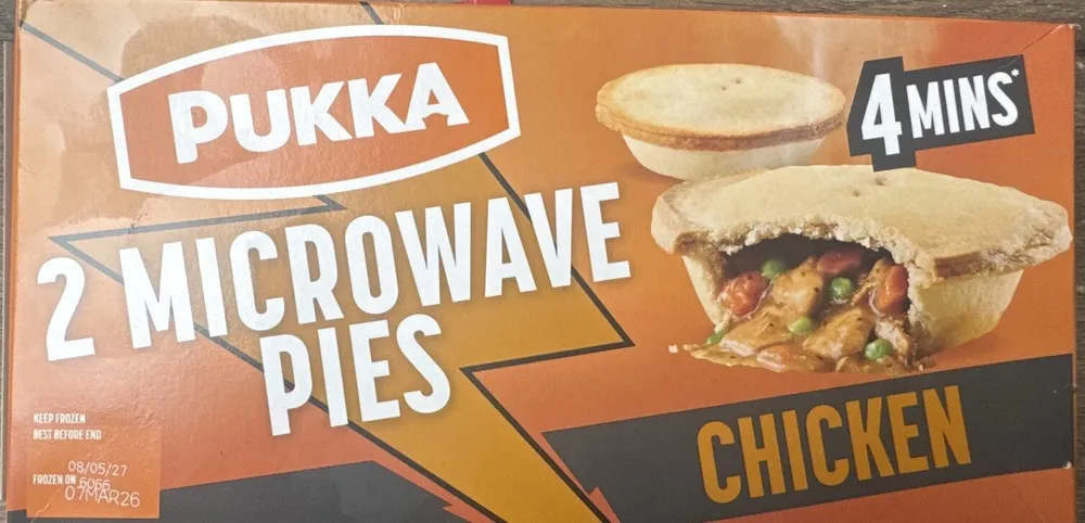 Microwaveable Chicken Pie