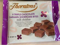 9 triple chocolate caramel shortcake bites