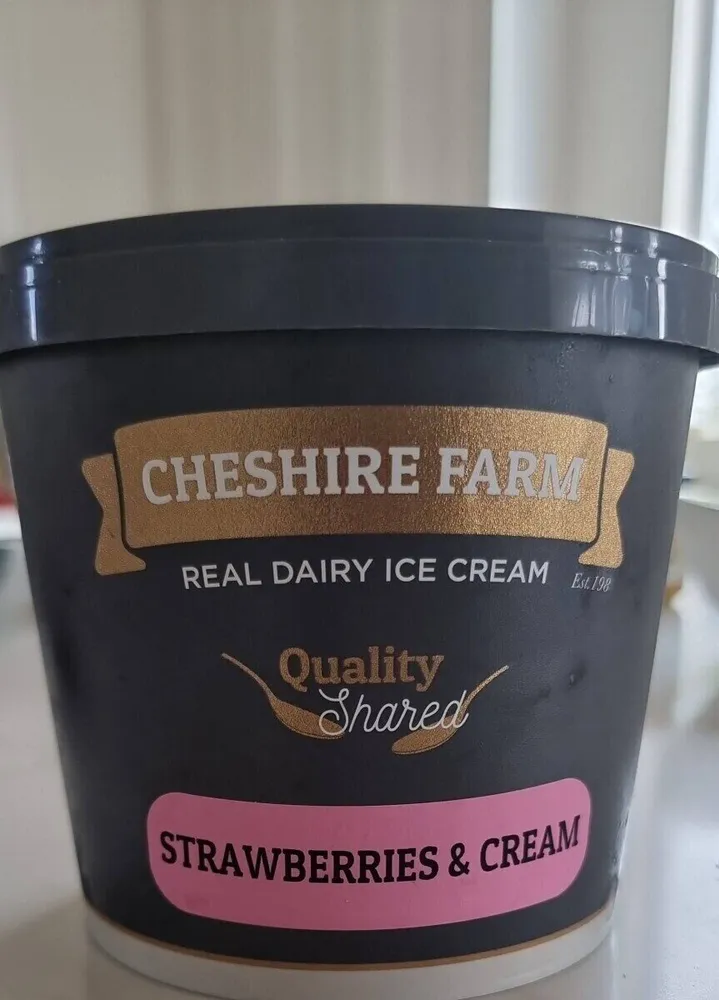 Strawberries and cream Ice cream