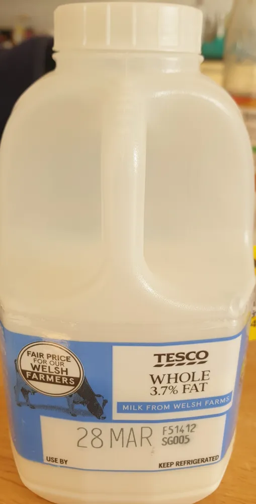 Whole 3.7% Fat Milk
